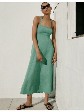 Corbin Cami A-Line Tie Back Midi Dress